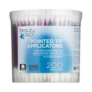 Qty (200) Pointed Q-Tip Applicators For Precise Makeup And Nail Polish Touch-Ups